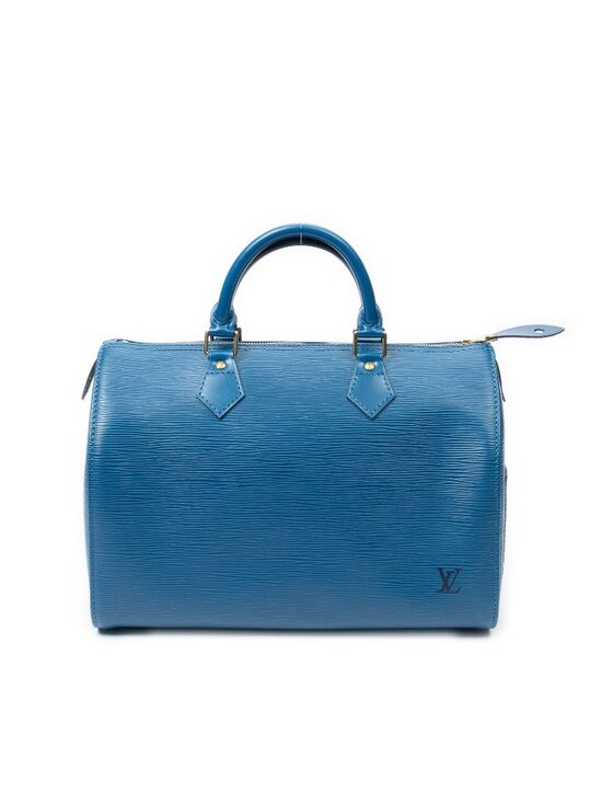 Louis Vuitton Blue Epi Leather Toledo Speedy 25 Boston Bag  Louis Vuitton Speedy Blue Epi Handbag
